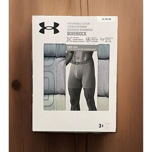 Under Armour Boxerjock Mens Size XL Performance Cotton 3-Pack 6” Boxer Briefs